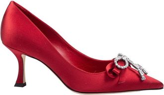 Jimmy Choo London Shiny Satin Pumps