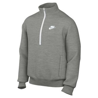 Nike Nike Mens M NSW Club Bb Hz Top Long Sleeve, Dk Grey Heather/White/White, S