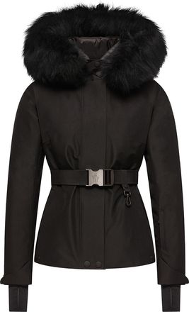 Moncler Moncler Laplance Gore-tex Shearling-trimmed Hooded Insulated Ski Jacket, Women, Black, Size: 0