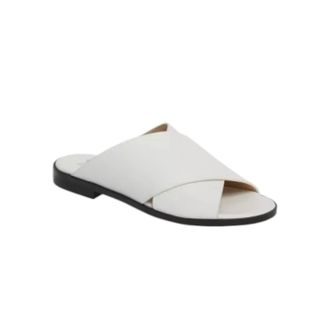 Marc Fisher Womens Idinia Flat In White Leather
