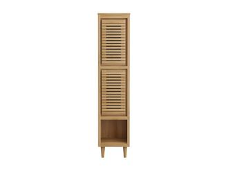 VENTE-UNIQUE.COM Columna de ba&ntilde;o madera color natural claro