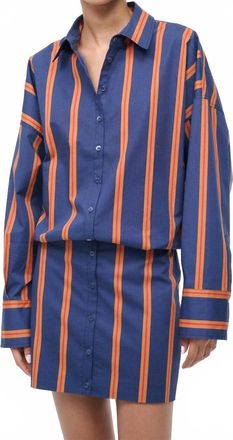 Staud Cynthia Dress In Railroad Stripe