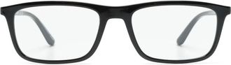 Emporio Armani rectangle-frame glasses - men - Acetate - 55 - Black