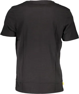 Timberland Logo-Print Organic Cotton T-Shirt - Black