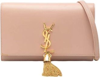 Saint Laurent Pre-owned Cross Body Bags, female, Pink, Size: ONE SIZE Pre-owned The Kate Wallet on Chain