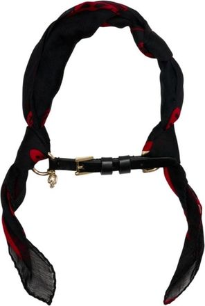 Alexander McQueen Skull Ring Sjaal - Dames - Zijden sjaals - Zwart - ONE Size - Accessoires