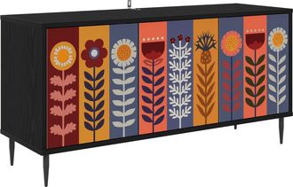 vidaXL Mueble De Tv Essen 102 X 33 X 51 Cm Roble Negro Vidaxl