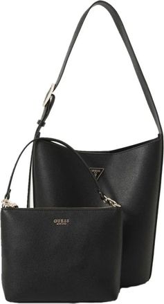 Guess Meridian II Bucket - Dames - Schoudertassen - Zwart - ONE Size - Leer - Tassen
