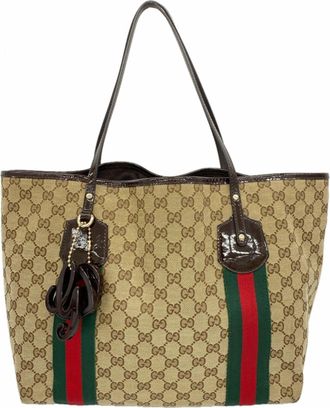 Gucci Brown Canvas Tote Bag (Pre-Owned)