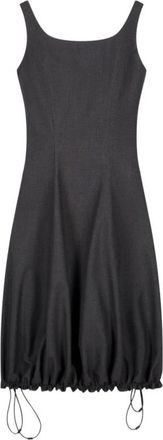 Coperni Technical Tailored Balloon Dress - Dames - Korte kleedjes - Grijs - M - Leer - Kleedjes
