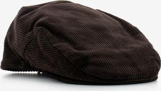 Barbour Westdale cord flat cap brown