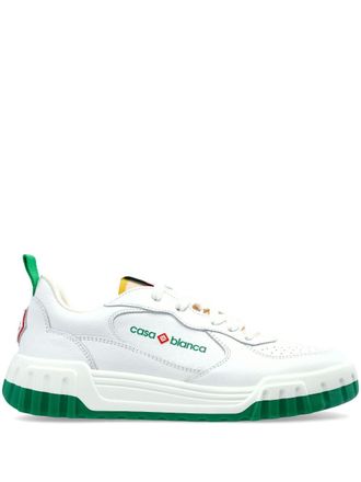 Casablanca logo-print sneakers - women - Leather - 2.5 - White