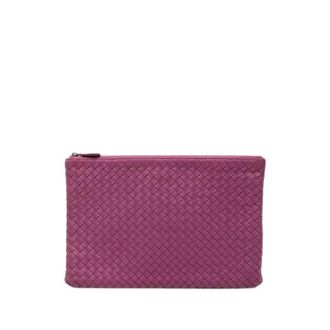 Bottega Veneta Pre-owned Clutches, female, Purple, Size: ONE SIZE Pre-owned Woven Clutch