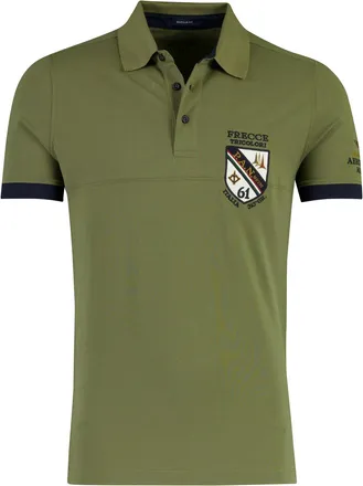 Aeronautica Poloshirt Aeronautica Militaire groen embleem normale fit