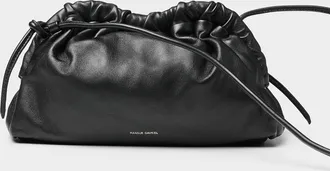 Mansur Gavriel Womens Cloud black leather mini bag