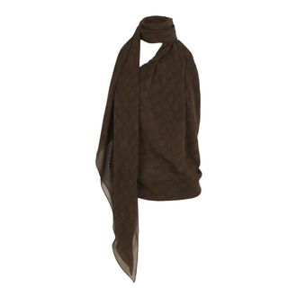 Cortana Sleeveless Tops, female, Brown, 2XS, Copal, top in silk georgette earth print