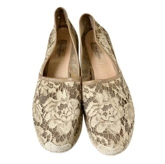 Valentino Garavani Valentino beige lace espadrilles Size 39