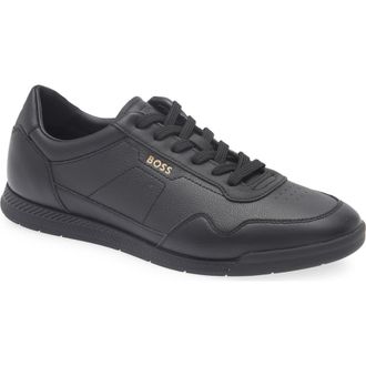 BOSS Titanium Low Top Sneaker in Black at Nordstrom Rack, Size 12