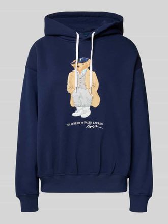 Polo Ralph Lauren Oversized Hoodie mit Kapuze in Marine, Gr&ouml;&szlig;e L