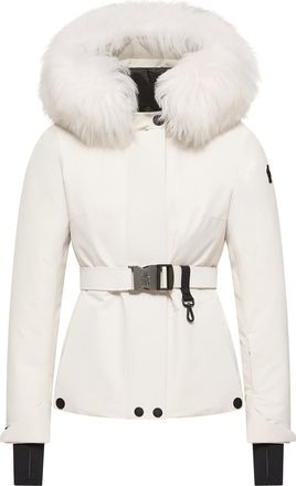 Moncler Moncler Laplance Gore-tex Shearling-trimmed Hooded Insulated Ski Jacket, Women, White, Size: 0