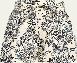 Ulla Johnson Rowan Belted Cotton Shorts