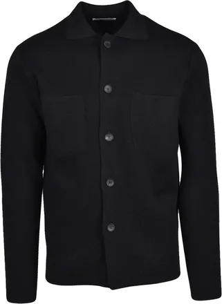 FILIPPO DE LAURENTIIS Black Merino Wool Cardigan