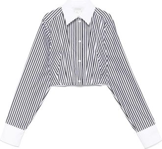 Sportmax Gestreepte blouse met knopen - Dames - Overhemden - Veelkleurig - 2XS - Katoen - Overhemden