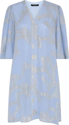 Bruuns Bazaar Ammandra BBMajlyas Dress - Dames - Korte kleedjes - Blauw - XS - Chiffon - Kleedjes