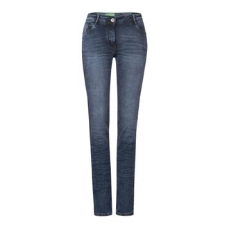 Cecil Toronto Slim-fit Jeans - Dames - Jeans - Blauw - Maat: W27 L32 Katoen