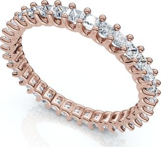 Pompeii3 1Ct Princess Cut Diamond Eternity Stackable Wedding Ring 14k Gold Lab Grown