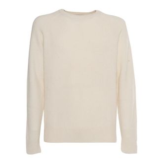 Ballantyne Cashmere Knitwear, male, White, Size: XL Maglia Girocollo