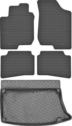 OEM Hyundai I30 I Hatchback De 2007-2012 Set - Alfombrillas De Goma Para Coche + Alfombrilla Para Maletero