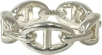 Herm&egrave;s Silver Silver 925 Band Ring (Pre-Owned)