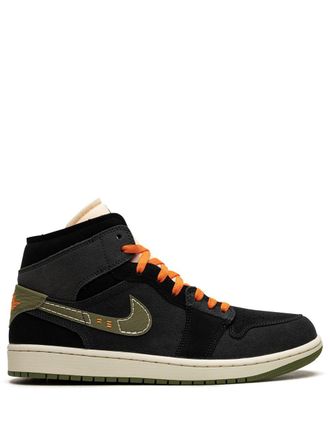 Nike Jordan Air Jordan 1 Mid SE Craft Anthracite/Light Olive sneakers - Black