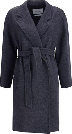 Max Mara Denim-effect Wool Carnia Coat