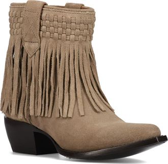 Frye Sacha Fringe Western Bootie in Taupe at Nordstrom Rack, Size 7.5