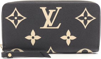 Louis Vuitton Beige Black Monogram Empreinte Long Wallet (Bi-Fold) (Pre-Owned)