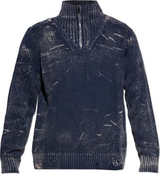 Diesel K-Maxime Sweater - Heren - Coltruien - Blauw - XL - Wol - Truien & Vesten