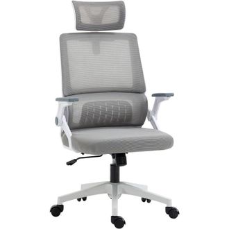 Vinsetto Vinsetto - silla de oficina de malla silla de escritorio giratoria altura y reposacabezas ajustable con reposabrazos carga 120 kg 60x61x104,5-121,5 cm