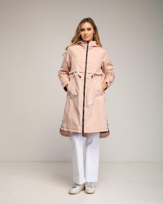Tantra Lange trenchcoat met capuchon, ritssluiting, ritsdetails aan de zijkanten en een verstelbare taille