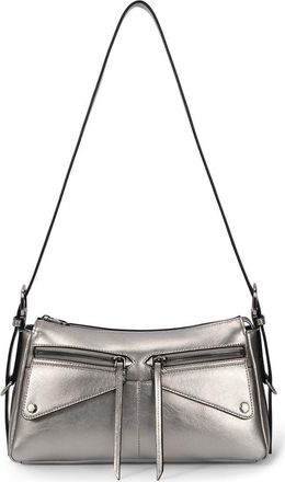 Oryany Moto Leather Shoulder Bag in Pewter at Nordstrom Rack