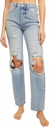 Free People Lasso Straight Leg Jean In Foxtrot Light Wash