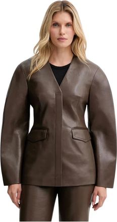 Nanushka Giacca Erina - - Jackets - Donna - Marrone - S