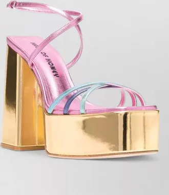 Haus Of Honey leather platform sandals