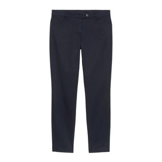 Marc O'Polo Lax&aring; Slim - Dames - Slim Fit Broeken - Blauw - L - Katoen - Broeken