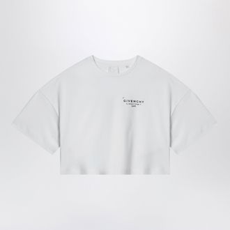 Givenchy White cropped T-shirt with logo print