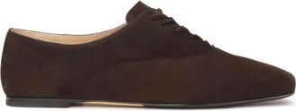 Kazar Donkerbruine halfhoge schoenen met lage bovenkant - Dames - Veterschoenen - Bruin - 35 EU - Leer - Schoenen