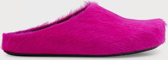 Marni Men & apos;s Fussbett Calf Hair Sabot Mules