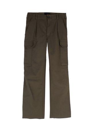 Nili Lotan Khaki Wide Leg Cargo Trousers Size XXS
