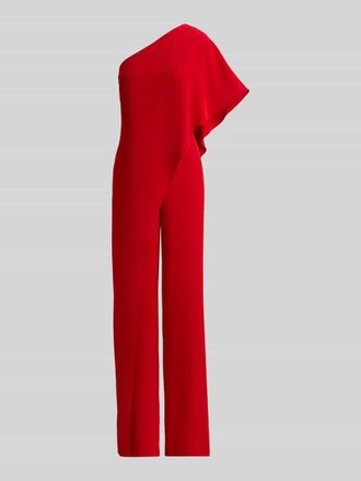 Lauren Ralph Lauren Shaped Fit Jumpsuit mit sanft fallenden Cape-Auflage. in Rot, Gr&ouml;&szlig;e 34